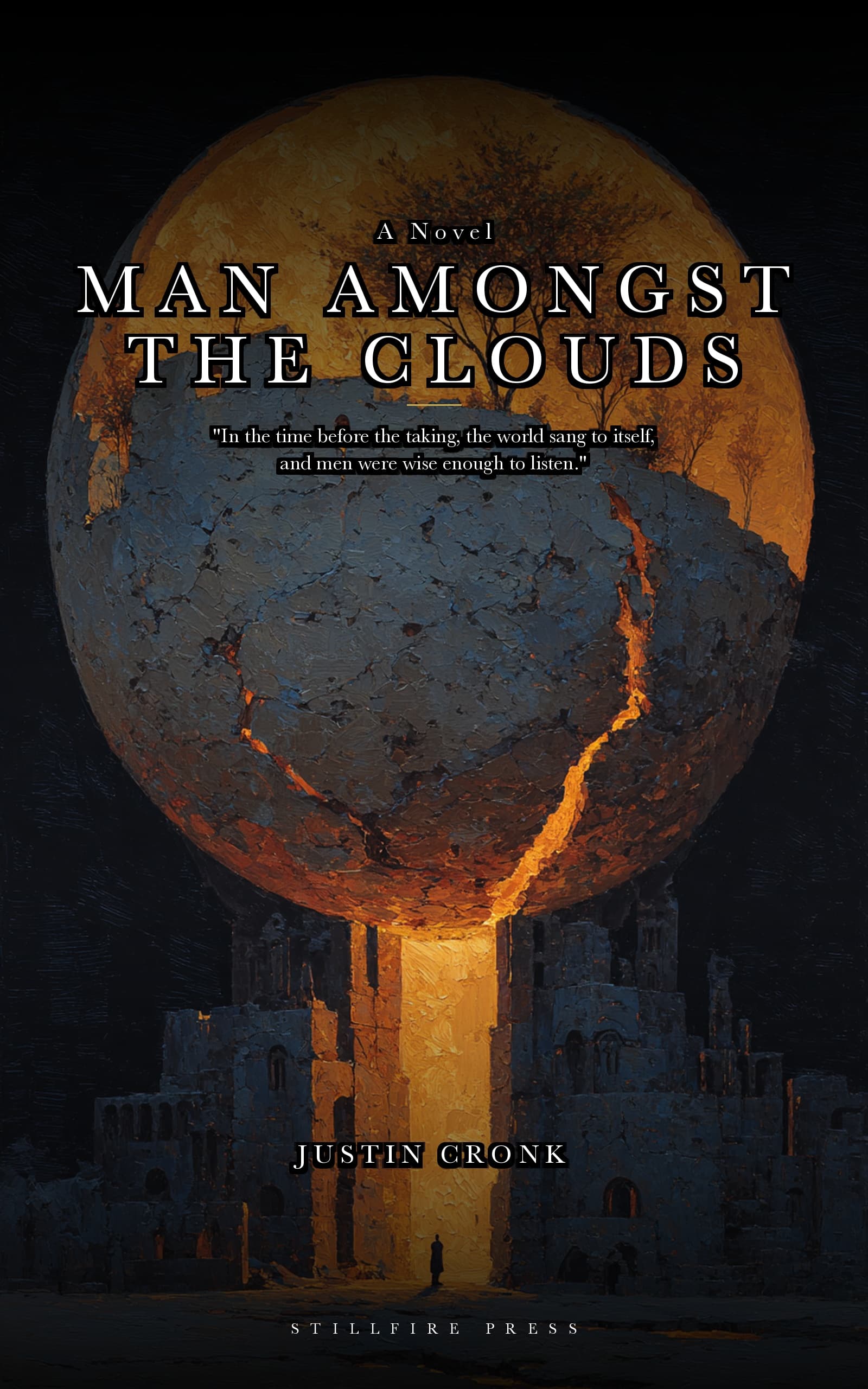 Man Amongst the Clouds — book cover by Justin Cronk